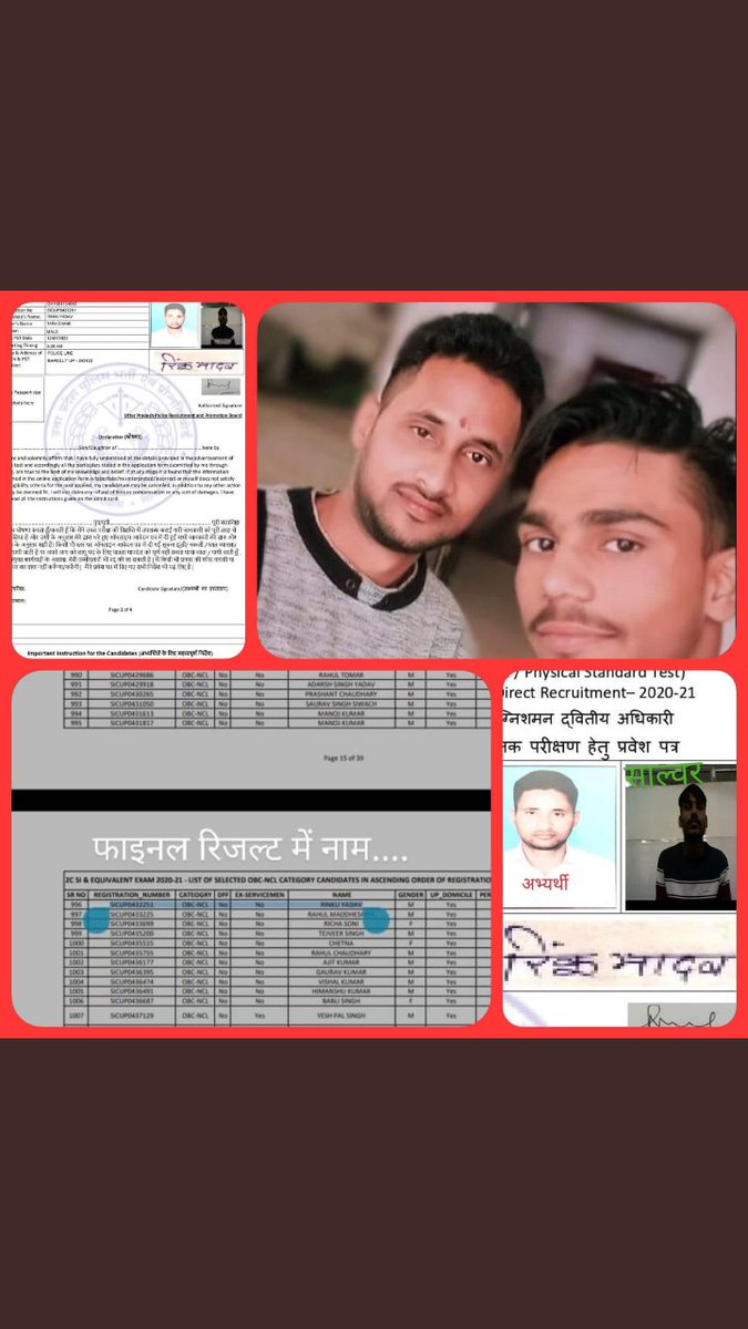 spsingh028's tweet photo. ये देखो उप मुख्यमंत्री महोदय @brajeshpathakup जी
जिस UPSI final result की list को देखकर आपने शुभकामनाए दी थी

उसी list में ये धांधली बाज उपलब्ध हैं  

अब तो मान लीजिए की #UPSISCAM2021 हुआ है
जांच करा दीजिए,
बस जांच मांग रहा हूं भर्ती cancel की मांग नहीं कर रहा हूं #दरोगा_भर्ती https://t.co/o9W5tQJOri