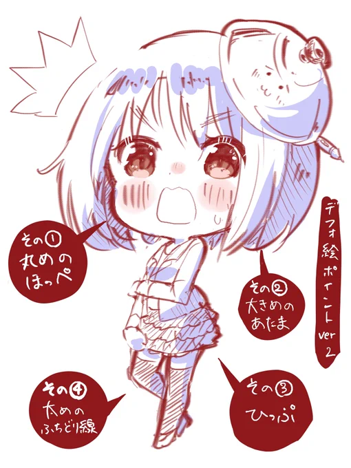 なべ流のデフォルメの描き方、以前と意識するところが変化してきたので近々更新したいと思います😌
↓前回までのやつです 