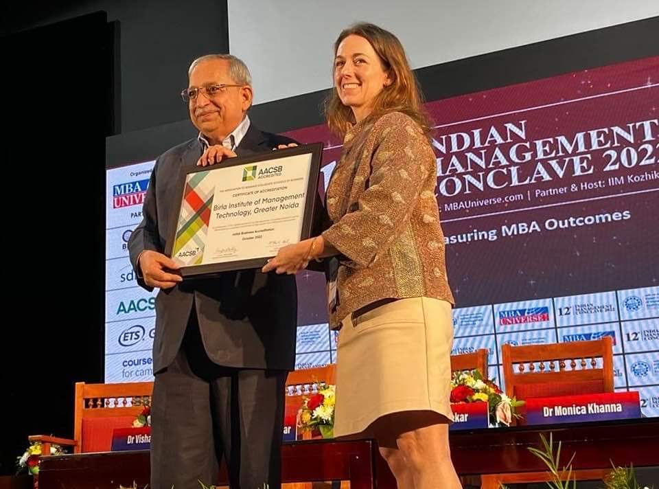 #GlobalAccreditation #MBA #PGDM <a href="/EPSIIndia/">Education Promotion Society for India</a> <a href="/directorBIMTECH/">Prabina Rajib</a> <a href="/BIMTECHNoida/">BIMTECH</a> <a href="/alumni_bimtech/">BIMTECH ALUMNI GROUP</a>   BIMTECH received AACSB Certificate from <a href="/AmyMemon/">AmyMemon</a> yesterday during IMC22 held <a href="/IIMKozhikode/">IIM Kozhikode</a>.A 6 yrs journey and hard work rewarded !