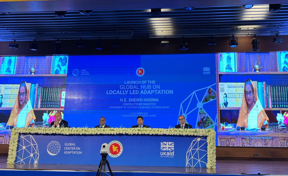 🇧🇩has a huge amount of expertise to offer the 🌍on climate resilience. Great to join Hon PM, Hon FM, Hon Environment Minister HE Ban Ki-Moon and #GCA CEO to launch 🇬🇧supported Global Hub on Locally Led Adaptation - have seen for myself what can be achieved in 🇧🇩communities