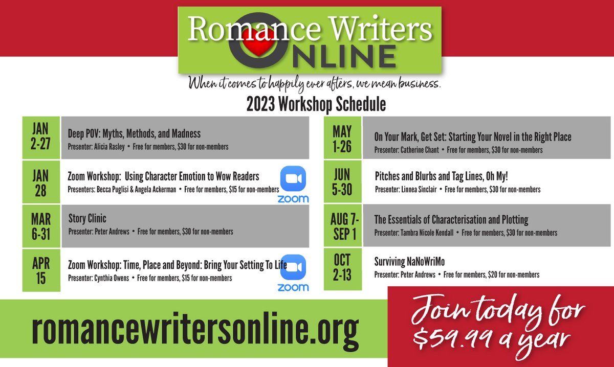 ChelleCordero's tweet photo. Romance Writers Online is an INDEPENDENT group (in other words, you DON'T have to belong to RWA) Just $59.99  and ALL workshops that year are FREE. (you can also take workshops even if you are not a member) https://t.co/3hWcan5LXf