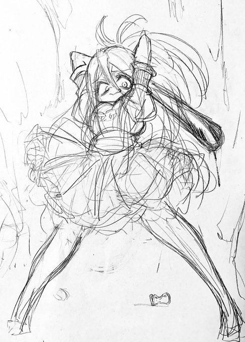 バッドガールちゃんラフ
いつかちゃんと描きたいね 