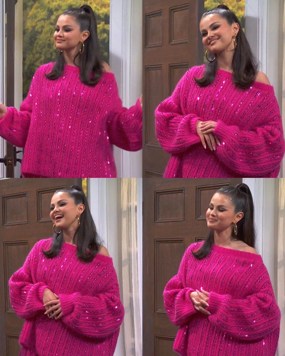 Selena Gomez Looks Pretty In Pink On SNL snl Selena Gomez Source 