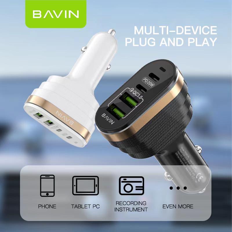 Bavin Car charger PC587-PD✅BAVIN®️ Hot selling❇️Fast Car charger ❇️PD+QualcommQC3.0❇️black / white❇️2USB / 2PD #carcharger #bavincharger #pdvharger #fastcarcharger #cheappricecharger #highqualitycharger