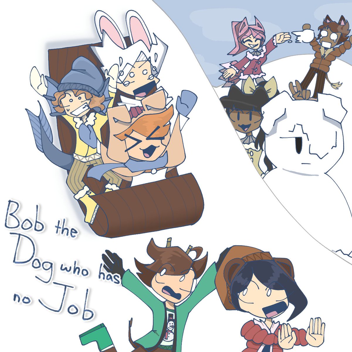 MintNinja17's tweet image. Bob the Dog and the  Winter Wonderland with his friends!#WEBTOONCANVASfestival #DrawWithCANVAS #bobthedog #btdwhnj