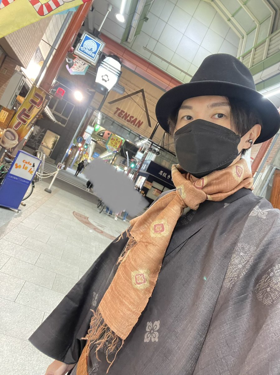 未使用品】正絹 結城紬 八寸名古屋帯 カーキ系 抽象柄 証紙有り ⑰