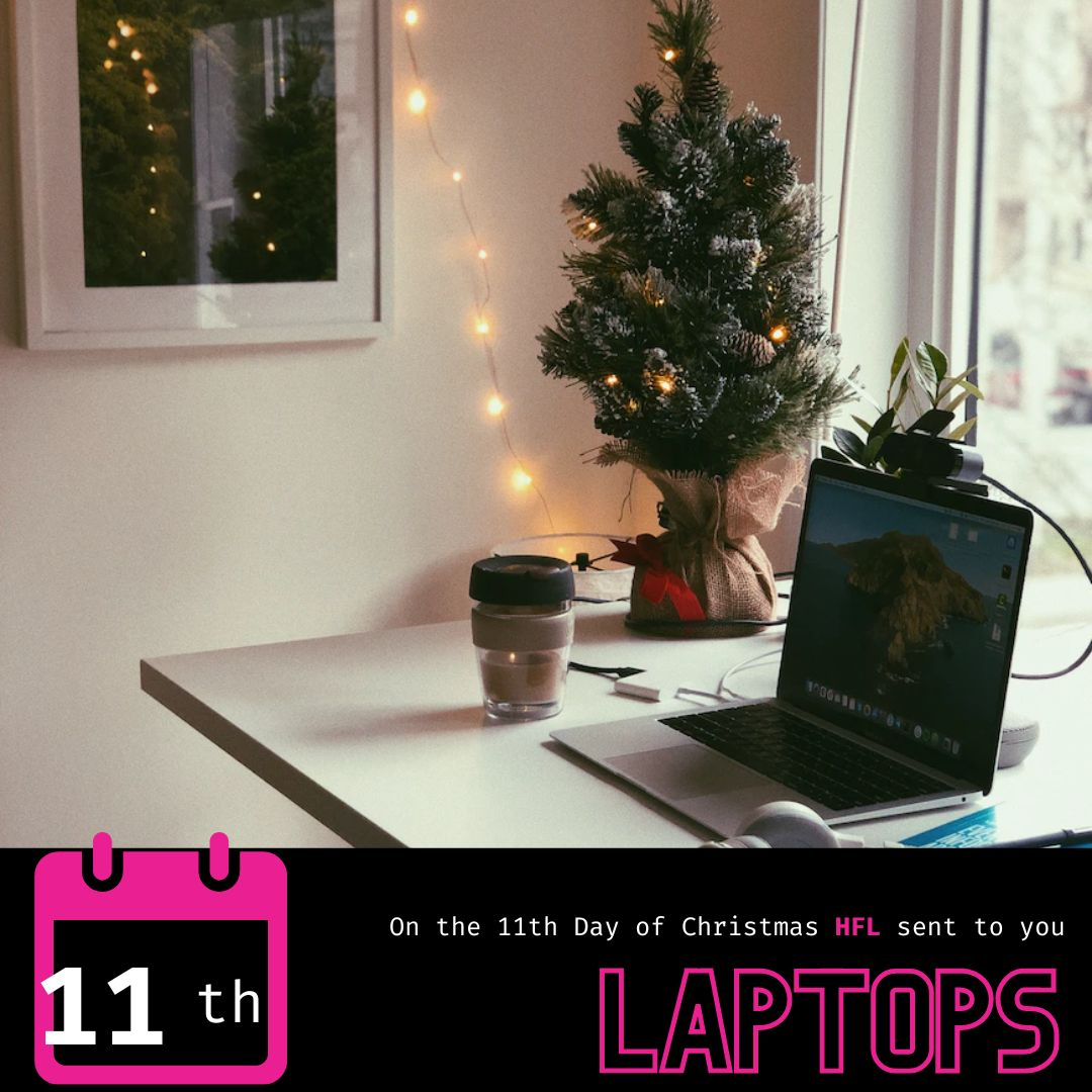 On the 11th day of Christmas HFL sent to you Laptops.
.
hflbroadband.co.uk/collections/la…
.
#HFLbroadband #HFL #ITSupport #PrivateFibre #VoIP #ITSolutions #EventWiFi #CCTV #CyberSecurity #Laptops #LenovoThinkPad #LenovoThinkBook #MicrosoftSurfacePro8