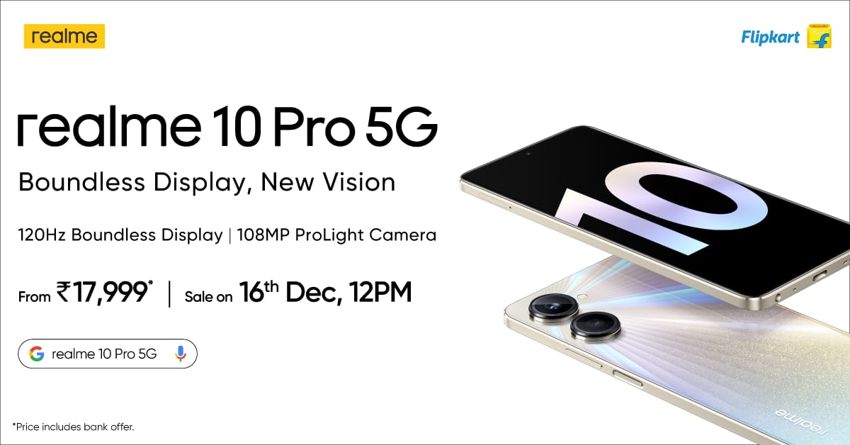 willtextuh's tweet photo. This is really getting so much exciting to appreciate this beautiful smartphone guys by realme guys!!
@realmeindia @Flipkart #realme10Pro5G https://t.co/HdegVcq71u