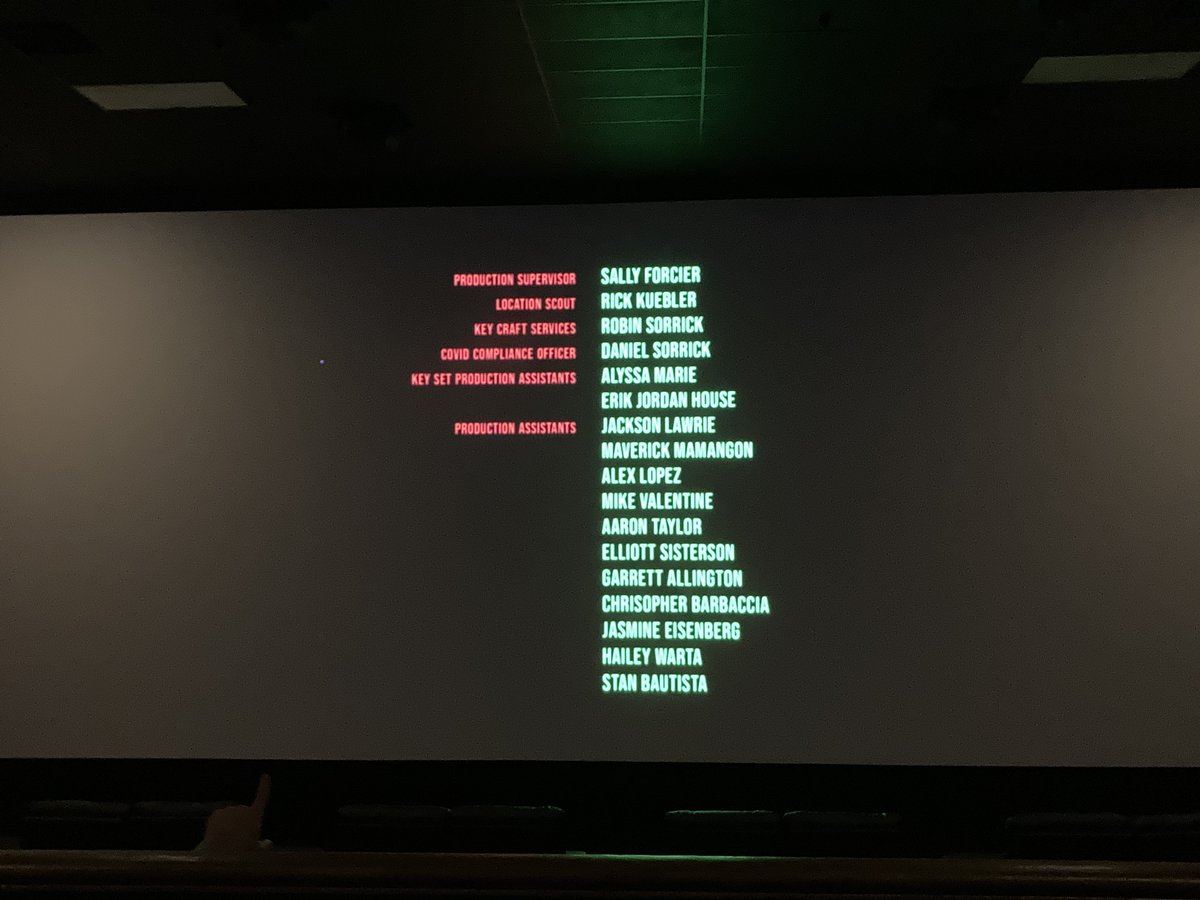 Got to see my name on the big screen. It turned out fantastic and everyone did an amazing job. Proud to be among them. #ChristmasBloodyChristmas 

@josh_ethier @joebegos @DandyRiley @AbrahamBenrubi