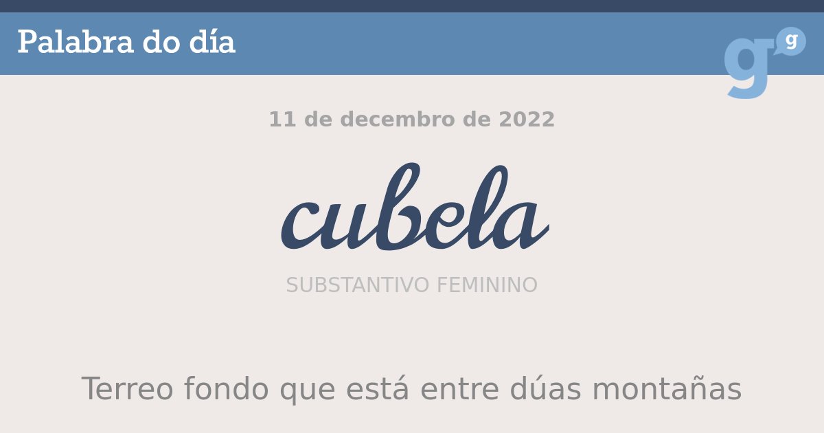 PortalPalabras's tweet photo. Ao pé das montañas fórmanse as #cubelas. #palabradodía - https://t.co/CfMzj948nF https://t.co/lyHfrEQiaa