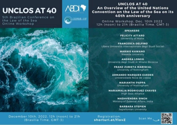 It was an honour to participate in the 5th Brazilian Conference on #Law_of_the_sea alongside such great experts! Thank you for the invite (and happy birthday #UNCLOS!)