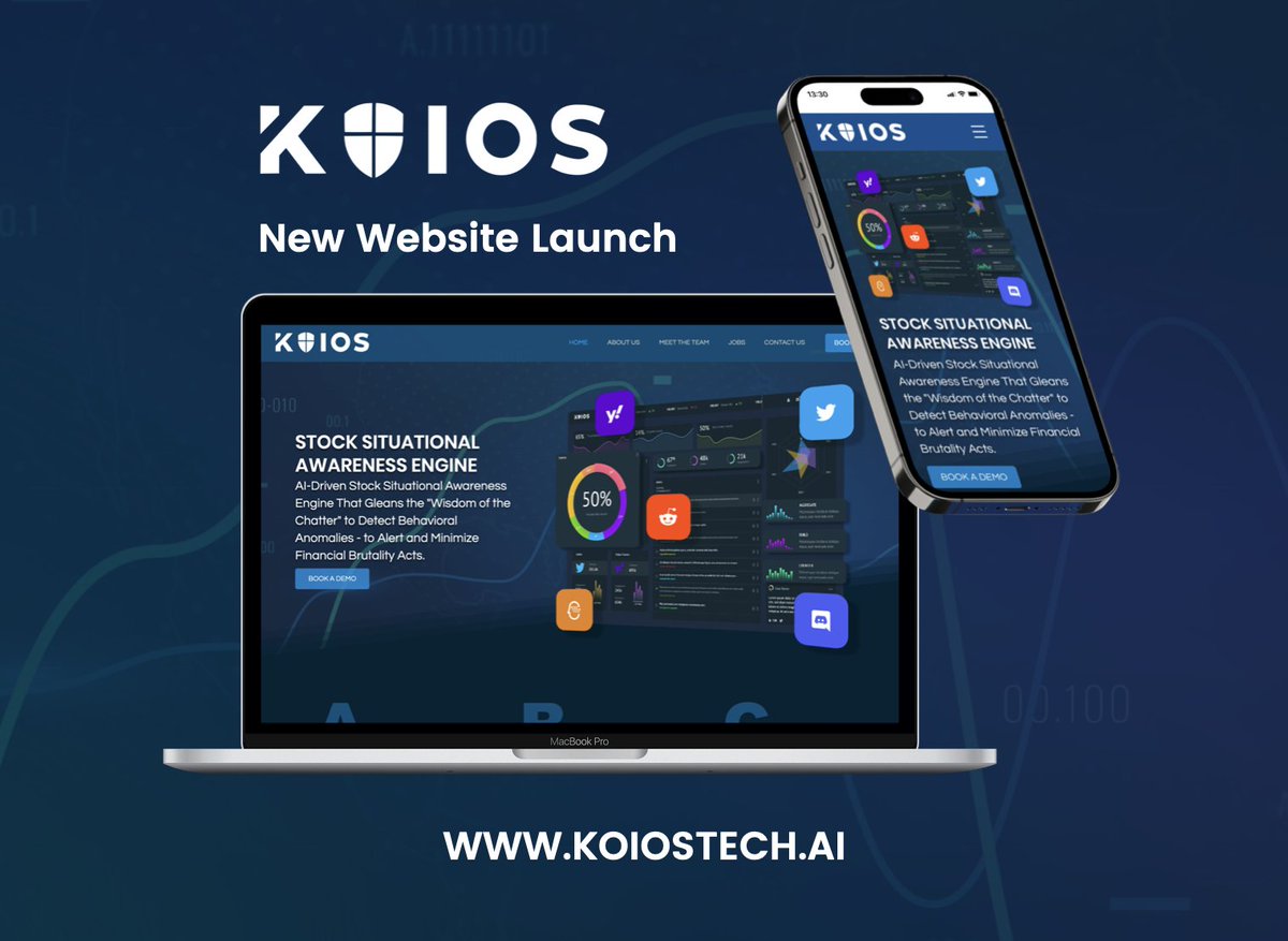 KOIOSTechAI's tweet photo. KOIOSTech is excited to announce the launch of our newly designed and improved website, https://t.co/bdfkbPpJIK! Our new site provides a smooth user-friendly experience and accurately reflects the forward-thinking and advanced solutions we bring to our clients.
#KOIOS #AI #FINIT https://t.co/R6wKsS2myw