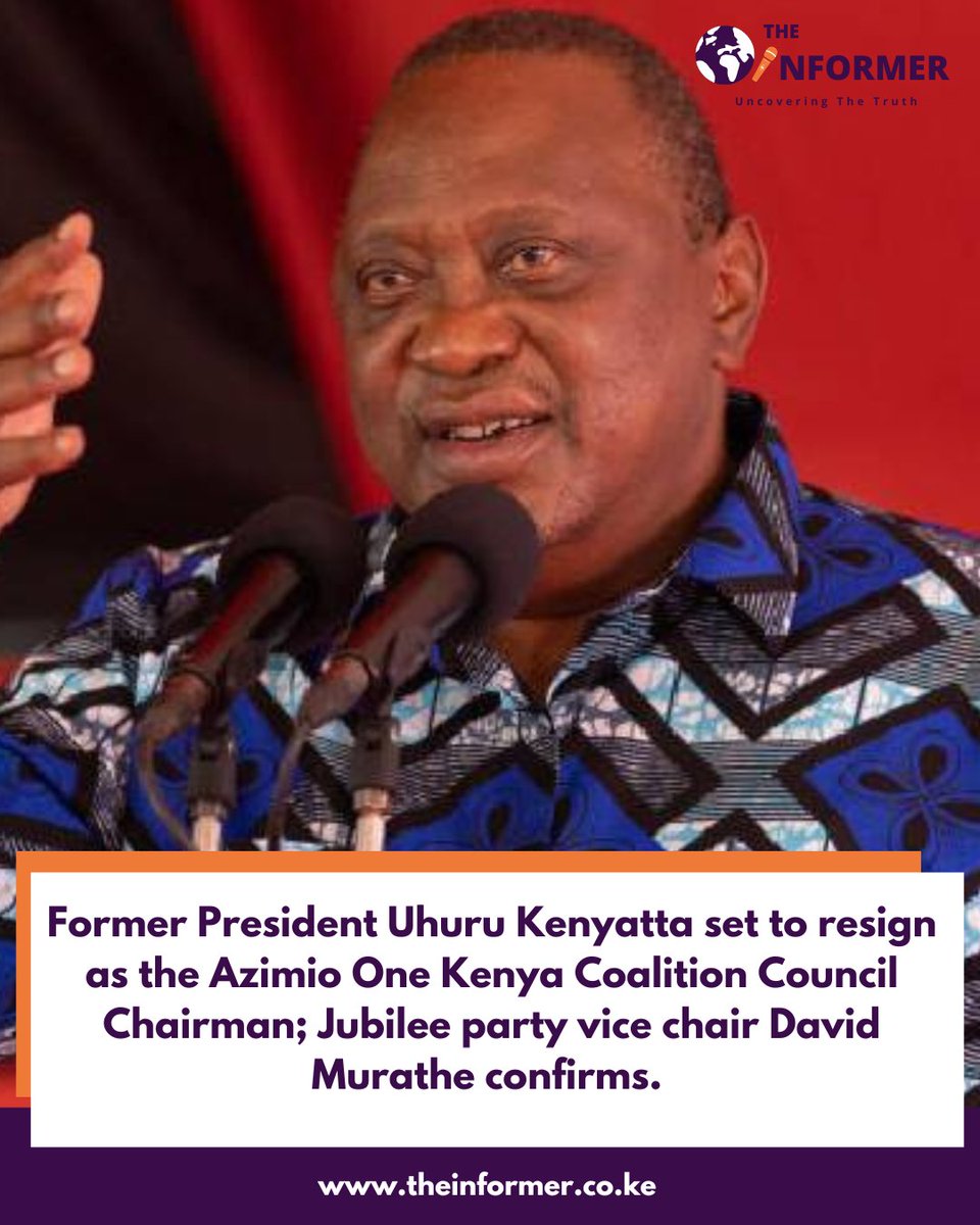MAchodomoi's tweet photo. I support Uhuru's resignation from the Azimio chairmanship. This thing is a private vehicle of @RailaOdinga and his family. We can't continue being used nad dumped. Awuoro!. https://t.co/cXCaTnxLgW