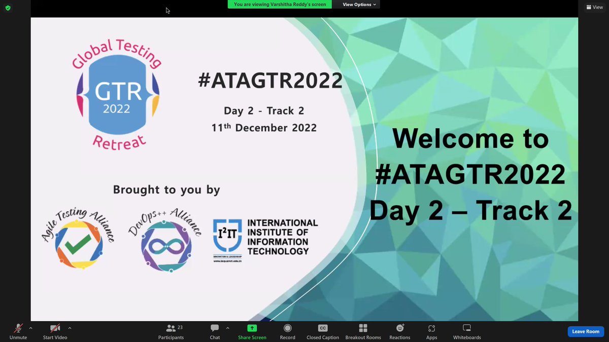 Day 2 Track 2 for #ATAGTR2022 begins now! Today we have introduced the idea of an interactive LAB session.

Our first speaker Kiruthika Ganesan (@KikaKnowsTest ) is going to conduct the Lab session on 'The Power of Example Mapping!'

Tune in now! #atagtr #gtr2022