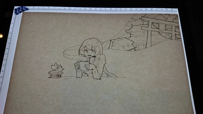 ビフォーアフター。
#PAINTERSHIGH画材部トーン会 