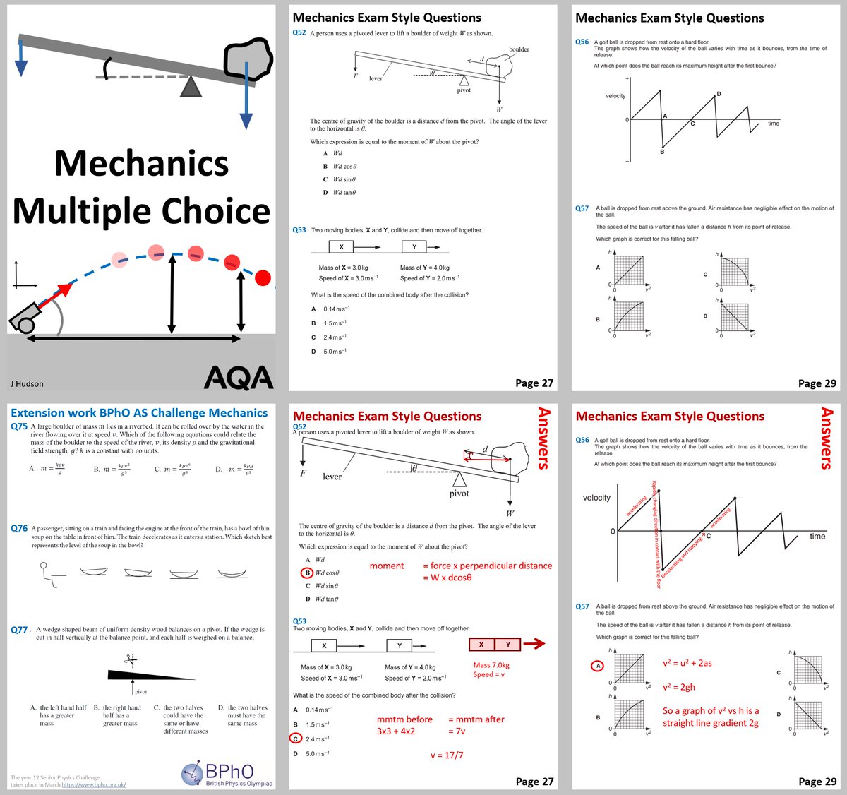 AQA A level physics multiple choice questions and answers

All year one topics - 257 questions
tes.com/teaching-resou…

All year two topics - 216 questions
tes.com/teaching-resou…

Just the mechanics topic
tes.com/teaching-resou…