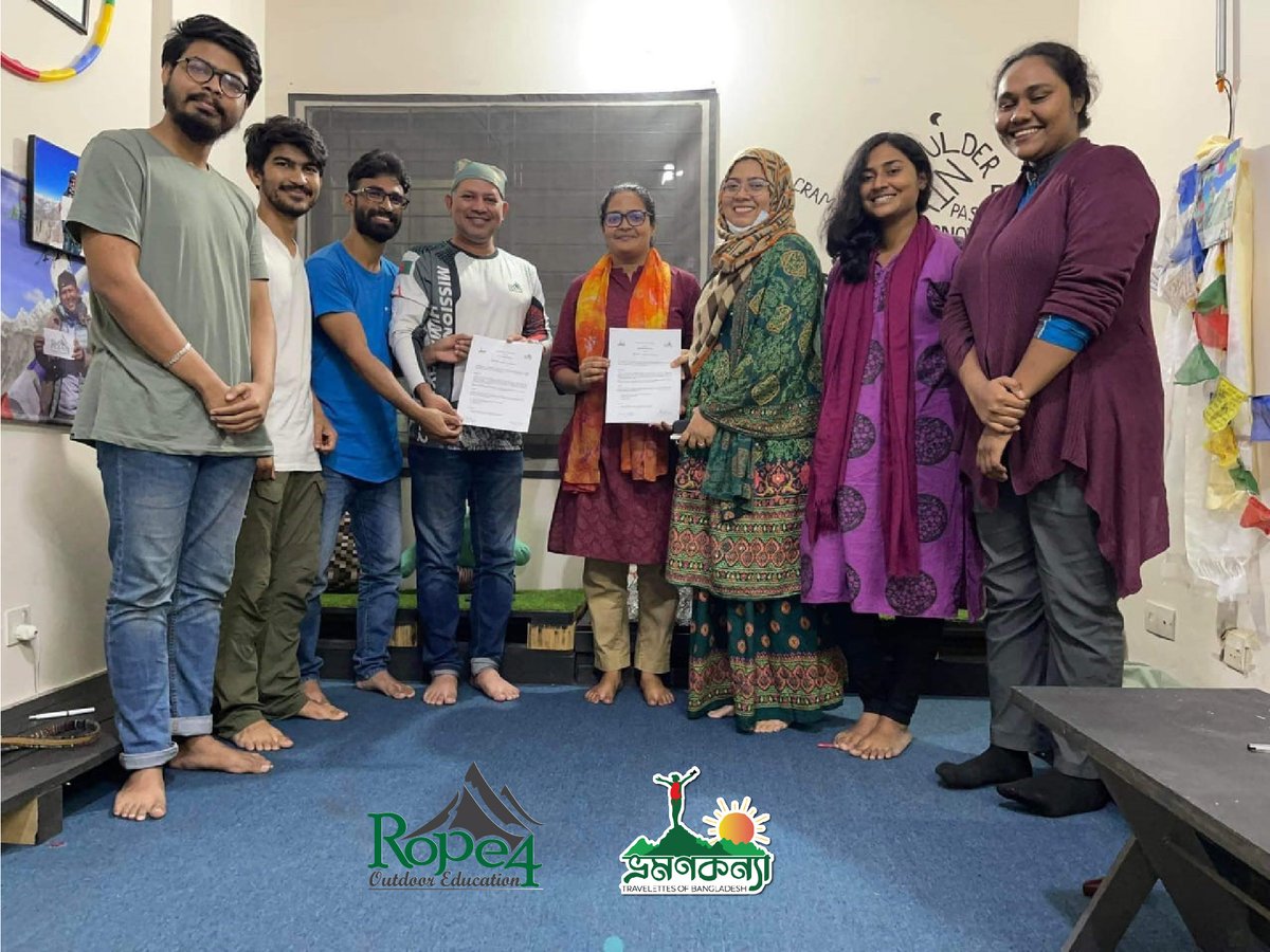 maruah12's tweet photo. Congratulations to @rope4bd and @OfTravelettes for signing an MoU to educate and prepare Travelettes members for outdoor activities, trekking, and mountaineering. 

I wish them a fruitful collaboration. https://t.co/fuJnFl9Nzv