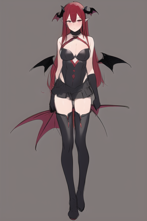 PLZ_STEP_ON__ME's tweet photo. #sketch, #looking_down, #thigh_boots, #demon #girl, #arroused, #red_hair, #succubu #hentai #porn #ai #anime https://t.co/krYMXJfZWD
