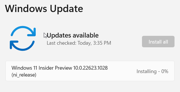 AliZaminShah's tweet photo. Installing latest Windows 11 Insider Preview <3 #WinInsider #Windows11 https://t.co/up28Oi0zoN