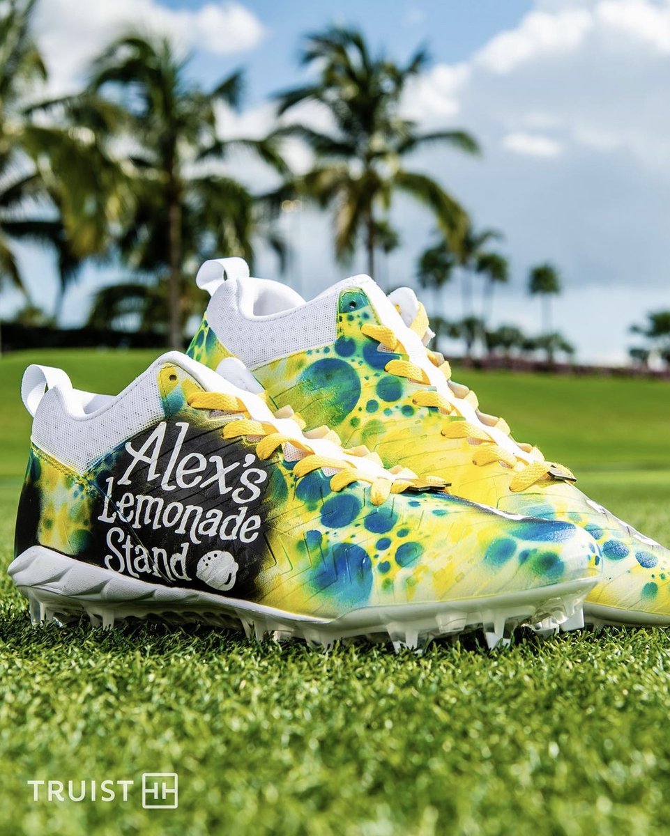 Have you seen these sweet cleats? 🍋 We are so grateful to <a href="/AndrewVanGinkel/">Andrew Van Ginkel</a> of the <a href="/MiamiDolphins/">Miami Dolphins</a> for helping raise awareness for the fight against childhood cancer during #MyCauseMyCleats!