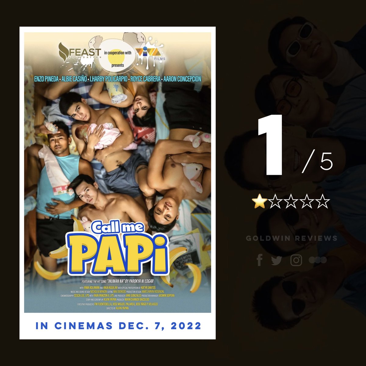 GoldwinReviews's tweet image. Call Me Papi (2022)
Directed by: Alvin Yapan

- A MOVIE REVIEW THREAD -

#goldwinreviews #CallMePapi  #AlvinYapan #AlbieCasino #EnzoPineda #LharbyPolicarpio #AaronConcepcion #RoyceCabrera #grCallMePapi