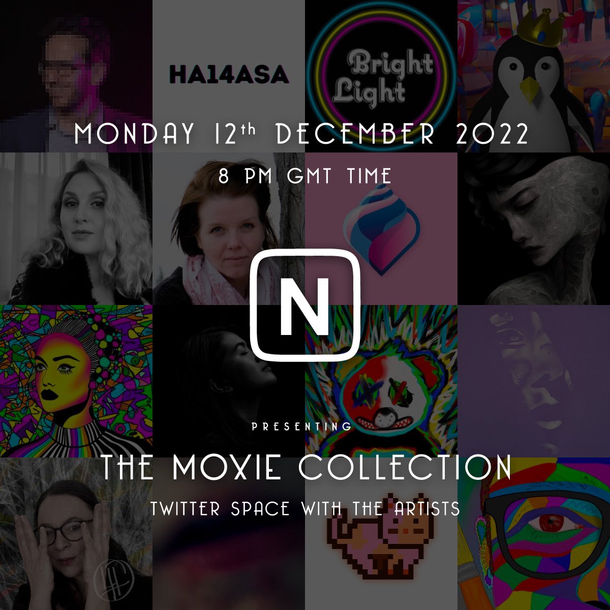 HCHolter's tweet photo. So excited about this, to be amongst such fabulous artist! 💝💫

The Moxie Collection 
16 Artists curated by @PtiteAngele 
Drop 13. - 14. Dec
20 ed @ $42

Twitter Space 👇👇👇 https://t.co/EYQSfBp5Qi