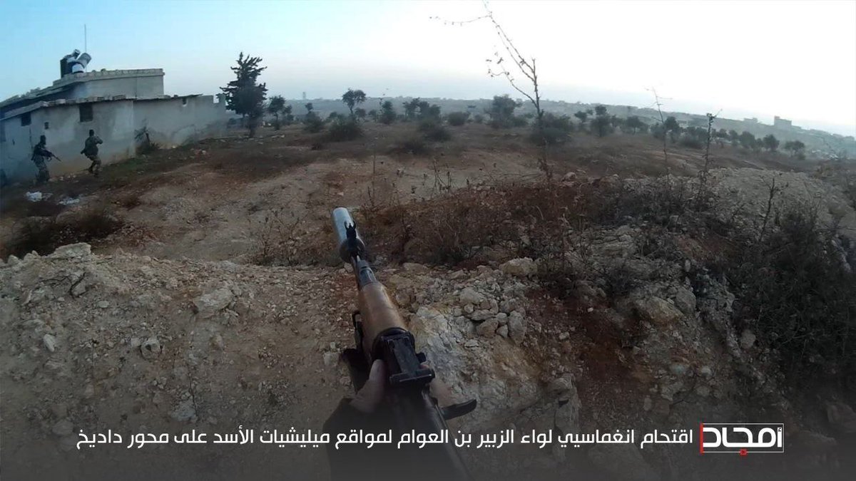 war_noir's tweet photo. #Syria 🇸🇾: Hay'at Tahrir al-Sham (#HTS) released photos of their Inghimasi attack on #SAA position in #Dadikh, #Idlib.
Militants seemingly used an RPG-7 with Bulgarian OGi-7MA projectile and Turkish 3E EOS 'PARS 675' thermal scope and AKM rifles with craft-produced suppressors. https://t.co/FtVyPUFRCQ