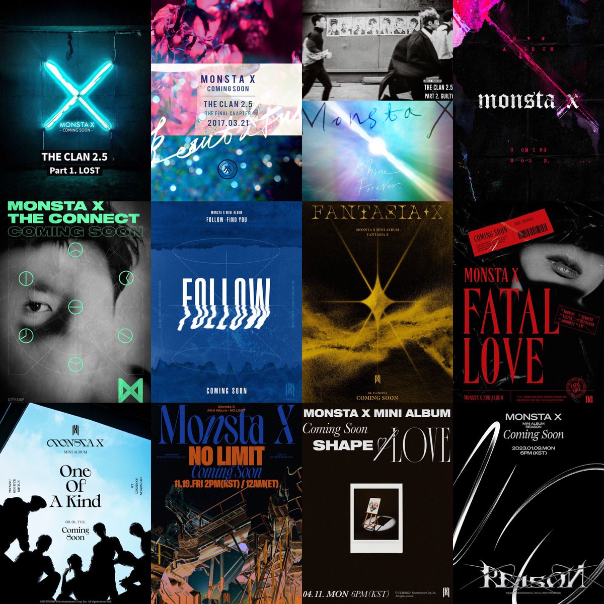 monhamstaa's tweet photo. monsta x’s album coming soon posters https://t.co/ggJ8Nk3tUL
