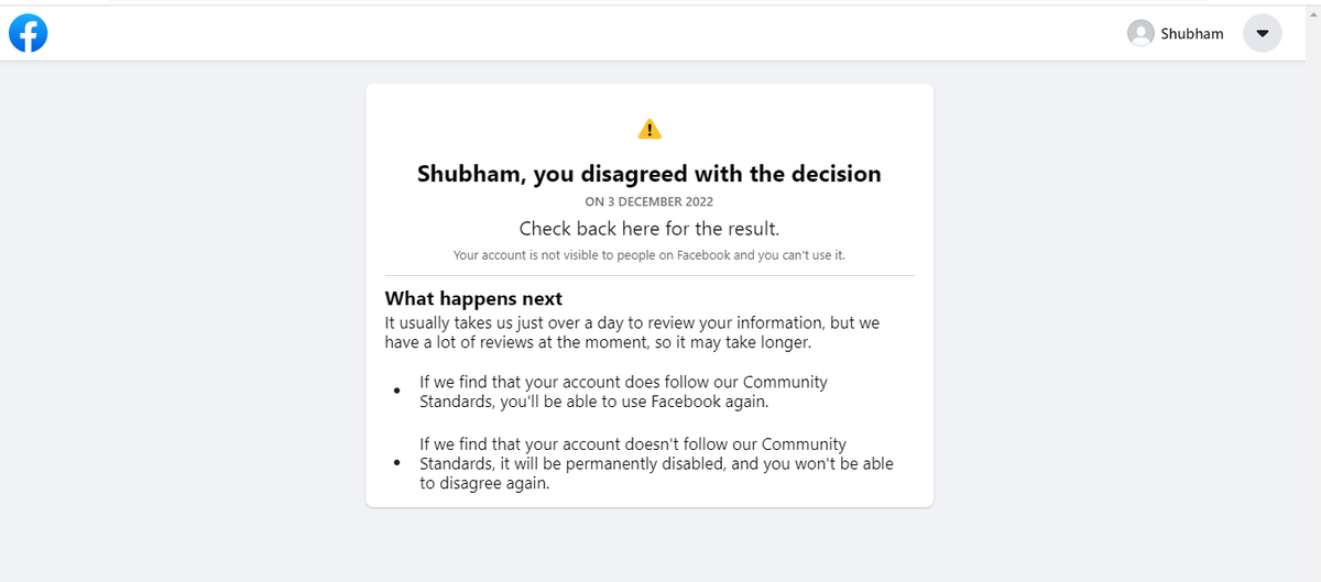 ShubhCoder404's tweet image. Dear Facebook Team, 

I&apos;m writing to appeal the suspension of my Facebook &amp;amp; Instagram account. I believe my account was suspended by mistake &amp;amp; I&apos;m asking for it to be reinstated. @facebook @Meta @instagram @MarkZukerberg