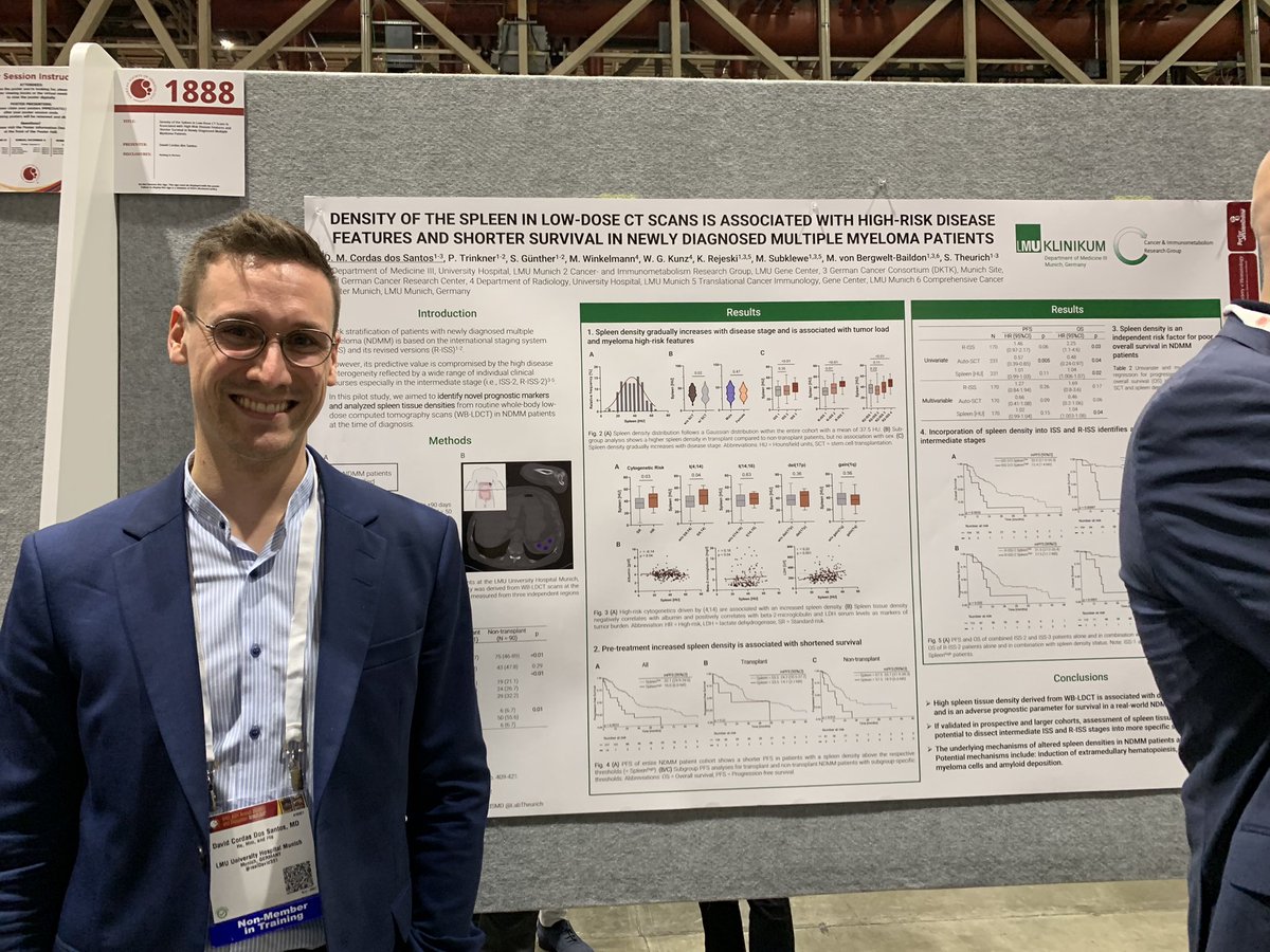 LabTheurich's tweet photo. Congratulations David @DavidCdSMD proposing a novel way for risk assessments in myeloma patients. Poster 1888 #ASH22 @LabTheurich https://t.co/8I6dCN2hyX