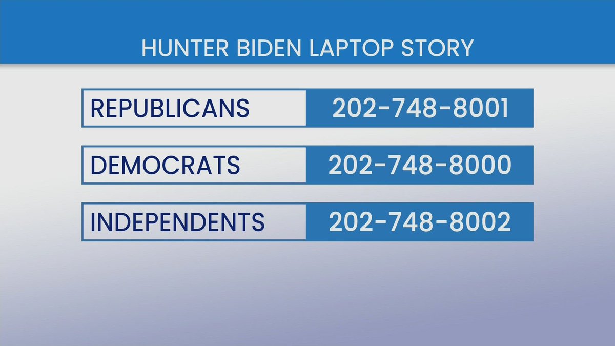 cspanwj's tweet photo. Next — we want to hear from you on the news of Hunter Biden's laptop story.

Call in, tweet, or text us with your thoughts.

Join here: https://t.co/fKyhLpldJh https://t.co/FF36pyULPR