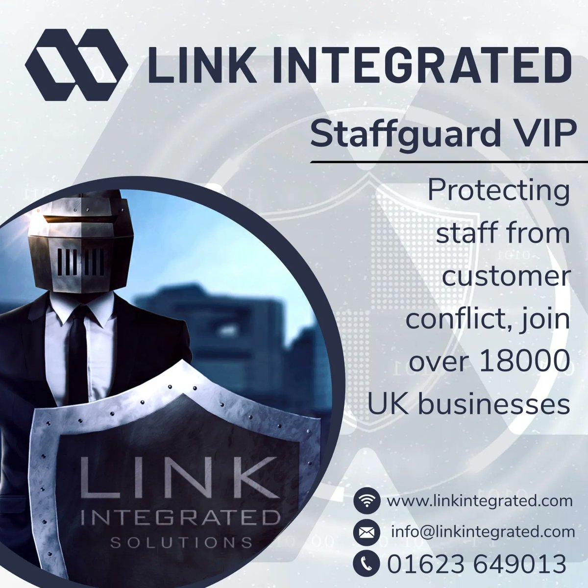 Staffguard vIP protects your team 365 days per year. Our trained team are specialists in conflict management and used by over 18000 stores across the UK.

📧 info@linkintegrated.com
☎️ 01623 649013
buff.ly/3XL5vES

#cctv #protectmyteam #shopsecurity #security