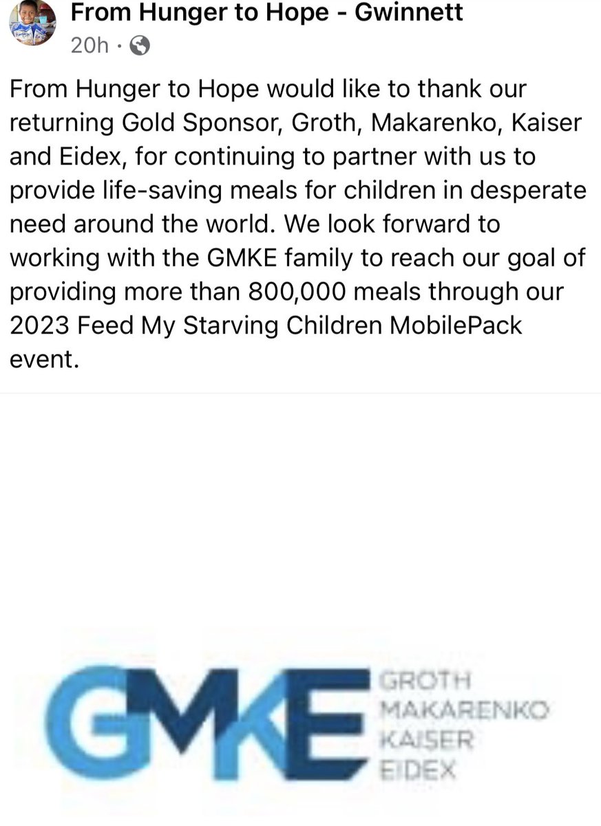 We are proud to sponsor this amazing organization!