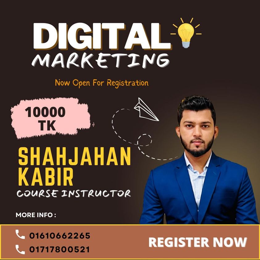 FnKabirTweet's tweet photo. ⭕Admission Going On⭕
➡️Digital Marketing Online Batch⬅️
#এডমিশন শুরু আজ ১১ ডিসেম্বর থেকে।
সিট সংখ্যা মাত্র সীমিত, তাই যারা আগে পেমেন্ট করবেন তারাই সিট পাবেন। 
🟩Course Module পেতে ইনবক্সে যোগাযোগ করবেন।
For more details, please inbox.
#digitalmarketing #shahjahankabir https://t.co/9978a6KPvX