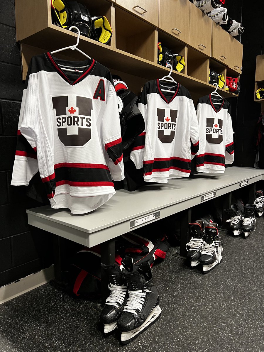 UNBMHockey's tweet photo. Noah Carroll and Ross MacDougall’s stalls are ready for game time‼️

Good luck boys💪💪 https://t.co/19TCi85pKL