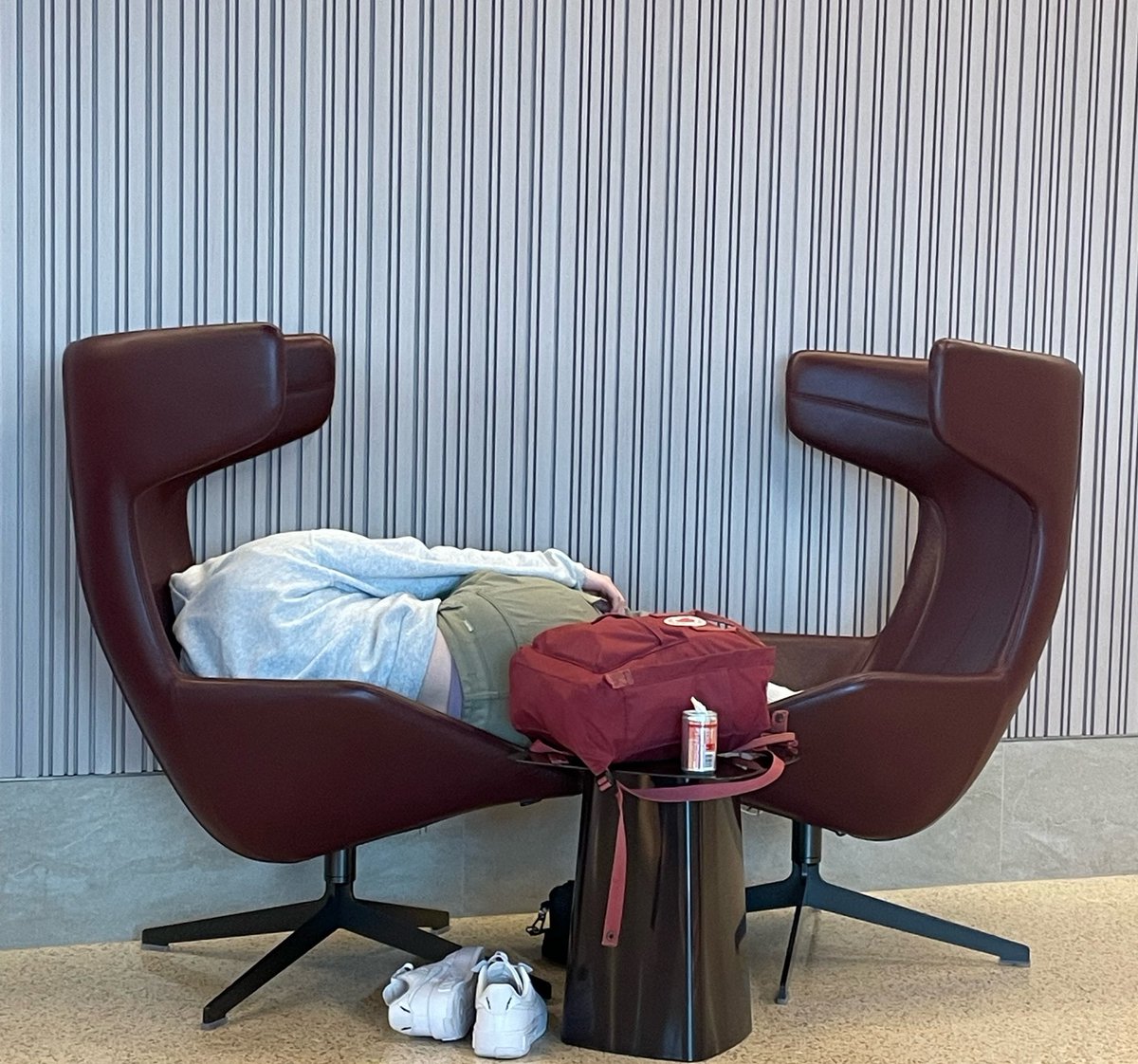 She was told to stop sleeping. Only 9 more hours left to go. Excellent customer service @British_Airways @qatarairways. @BBCNews why are you not reporting on this madness. @DohaAirport
