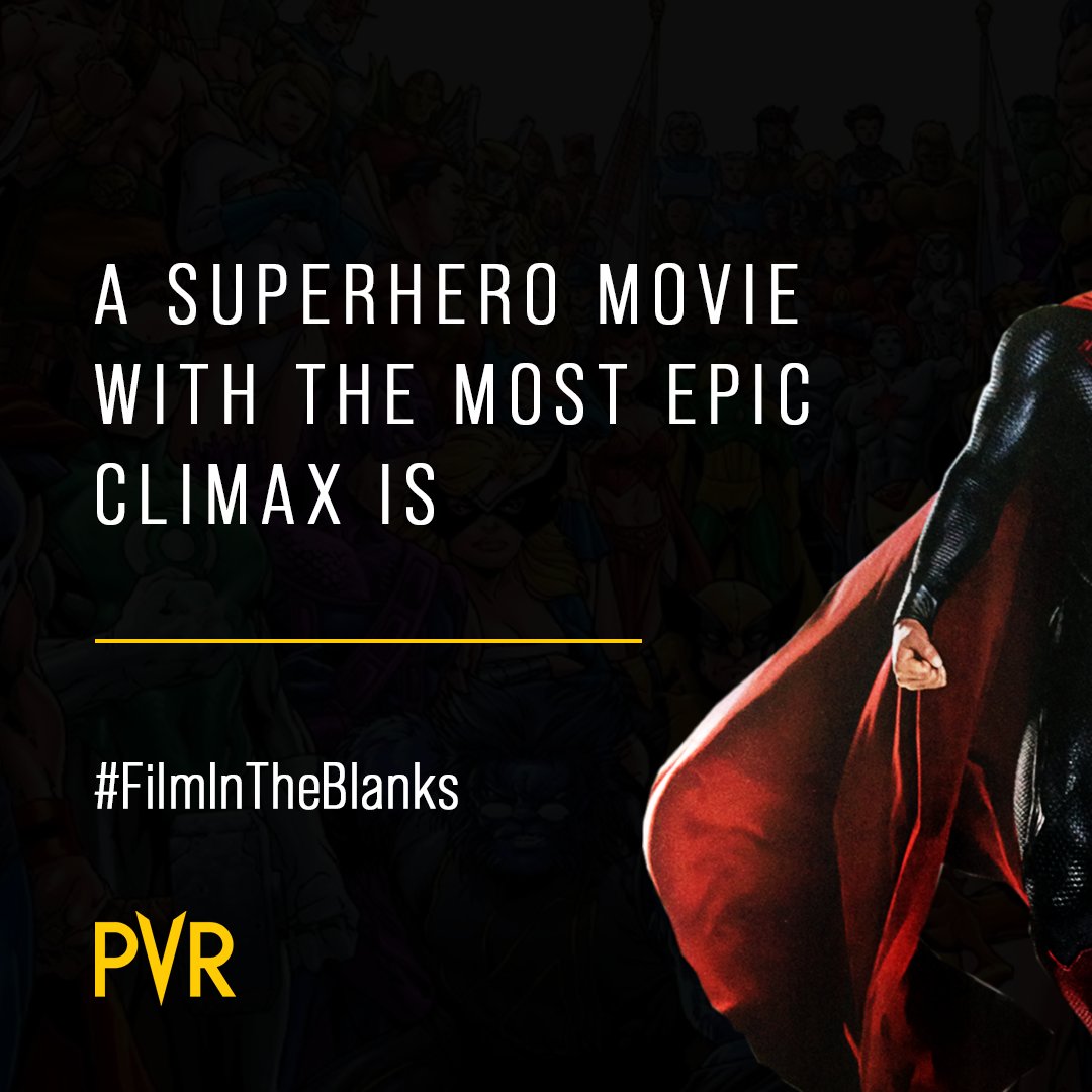 _PVRCinemas's tweet photo. Do you consider yourself a part of the superhero fandom? Tell us in the comments which superhero movie has the best climax!
.
.
.
#SuperheroMovies #Action #Marvel #DC #SuperheroFans #MCU #DCU https://t.co/a0uvkF5Aiv