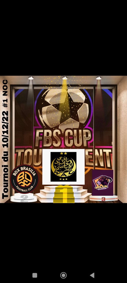 Gg l'équipe pour cette noc en @FBS_CUP