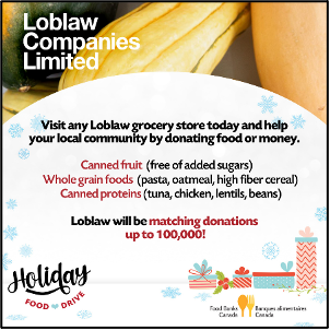guelphfoodbank's tweet photo. The @loblawco #LoblawHolidayFoodDrive is in motion! 

Looking for donation ideas? Check out our blog to find out the most-needed items: https://t.co/t22mkw0HHC https://t.co/7ybiKlfGL2