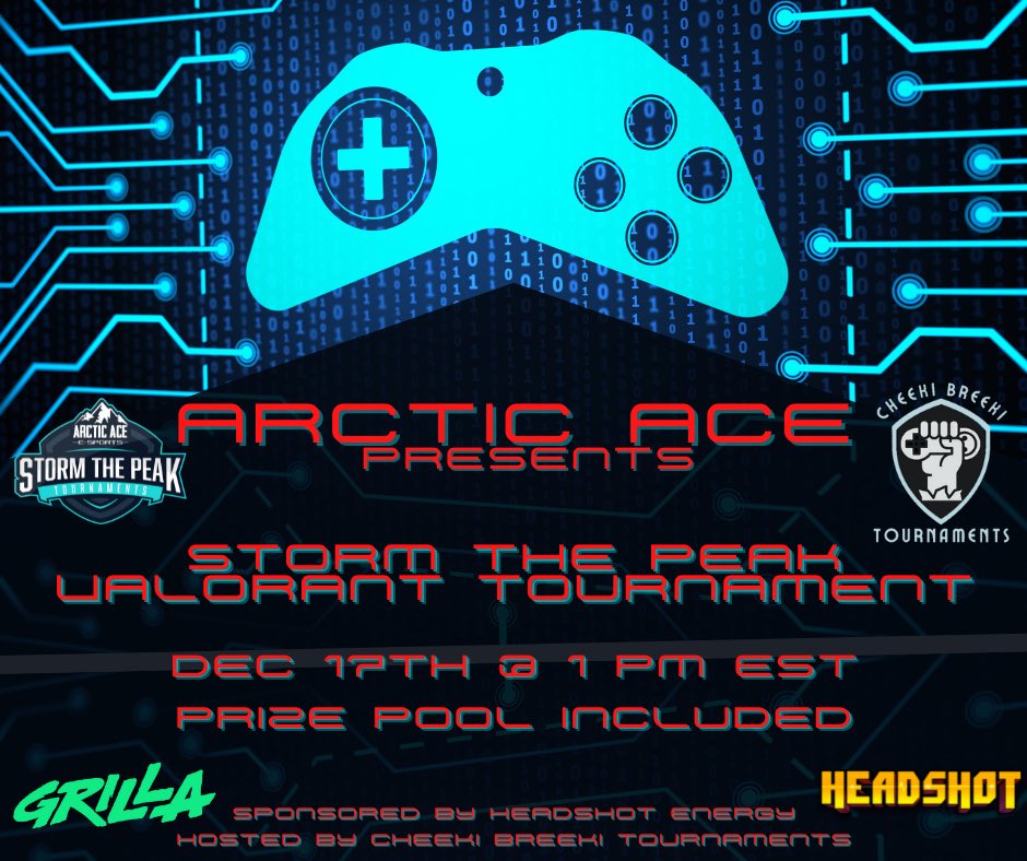 💥Storm The Peak Valorant Tournament💥

FREE ENTRY / NA region / $150 Prize Pool

Casted event

No rank limit - 16 Teams

December 17th @ 1PM EST

💥Register Below💥

grilla.gg/tournament/1af…

#val #valorant #ValorantArt #stormthepeak #stp #valoranttournament #valtournament