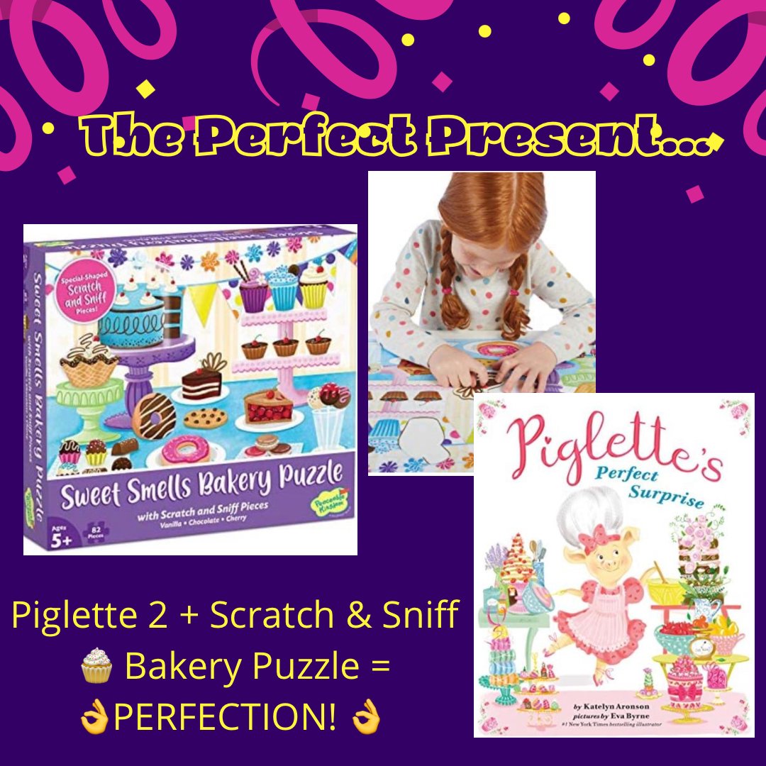 MademoiselleK8's tweet photo. 🎁 Possibly the perfect #present for a kiddo in your life! #Piglette 2 (a #Parisian #baking adventure) + this Scratch &amp; Sniff #Bakery #Puzzle by @Peaceable_K 😍🧁Smells like…Perfection!🍰

#piggy #paris #pastry #scratchandsniff #giftidea #christmas #holidays #dessert #cake #pig https://t.co/KX5PM8rEE2