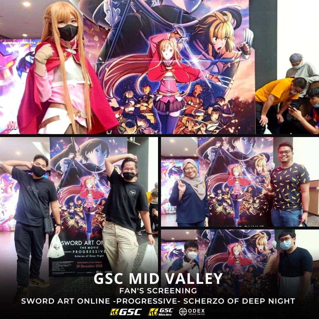 GSC_Movies's tweet photo. Selesai hari ke-2 Fan’s Screening untuk #SAO! Terima kasih semua yang menjayakannya! 

Jangan lupa saksikan #SAO secara eksklusif di GSCinemas 29 Disember ini okay!

#ODEX_MB #ODEXAnime #GSCMovies #GSCMAnime #anime #SwordArtOnlinetheMovieScherzofDeepNight https://t.co/MdnDjZF8ZJ