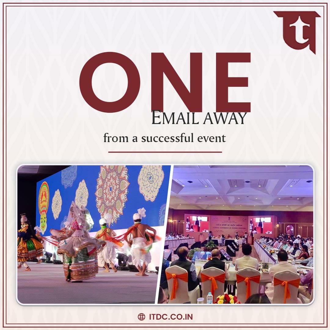 itdc_theashok's tweet photo. You are ONE email away from hosting a #conference or a successful #hybridevent where all aspects of the event are taken care of.
Visit https://t.co/VGOPuWKyxR
.
#IndiaTourismDevelopmentCorporation #AshokEvents #EventsbyAshok #indianhospitality #meetings #exhibitions #events https://t.co/8uvkby1WZ2