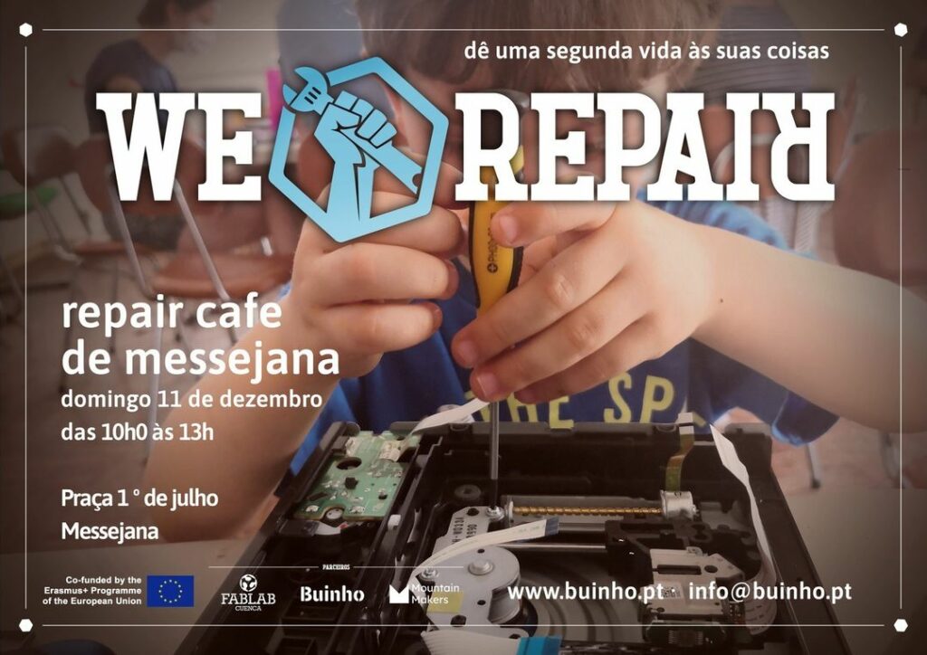 Day seven of my Maker in Residency. The big day is here. Our #repaircafé in Messejana is about to open. We have electrical, fabric carpentry and household items #repair stations. Now to help people on their journey of repair. Powered by Buinho Creative Hub buinho.pt
