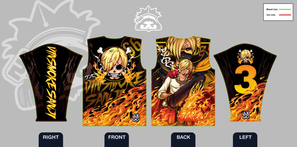 VINSMOKE SANJI- GERMA 66
Design done for AXGG

#sanji #vinsmoke #germa66 #stealthblack #blackfoot # #onepiece #law #vector