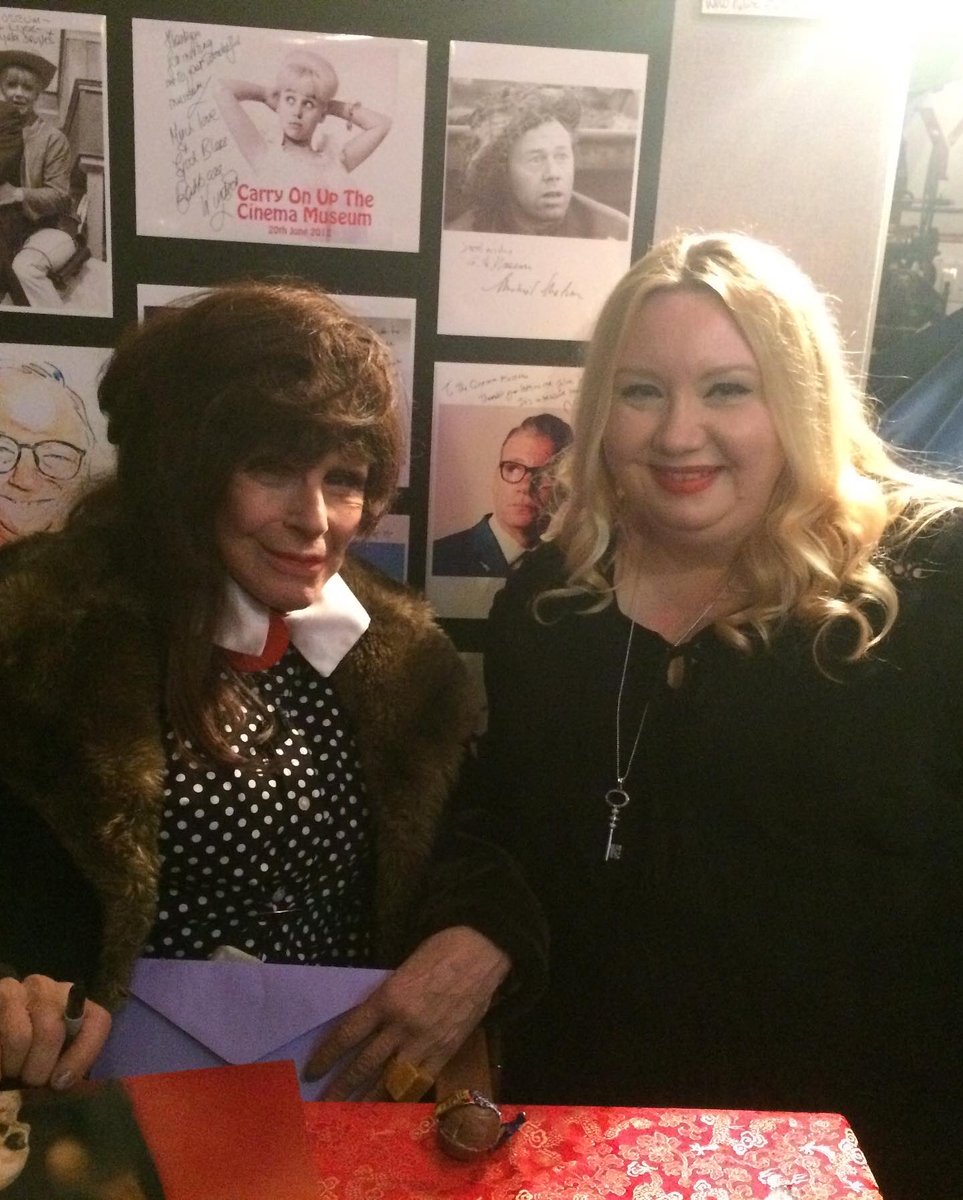best2vilmabanky's tweet image. Bagged myself a fab tea-towel w/the famous eyes &amp;amp; full lashes of @FenellaFielding &amp;amp; reminisced with @PostPunkBritain over a coffee about the times I’d met Fenella &amp;amp; himself @CinemaMuseum &amp;amp; around the Southbank @BFI My photo memories from March 2016. Happy I was able to meet them.