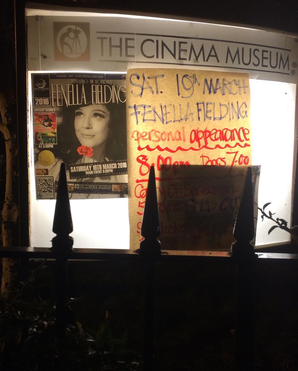 best2vilmabanky's tweet image. Bagged myself a fab tea-towel w/the famous eyes &amp;amp; full lashes of @FenellaFielding &amp;amp; reminisced with @PostPunkBritain over a coffee about the times I’d met Fenella &amp;amp; himself @CinemaMuseum &amp;amp; around the Southbank @BFI My photo memories from March 2016. Happy I was able to meet them.
