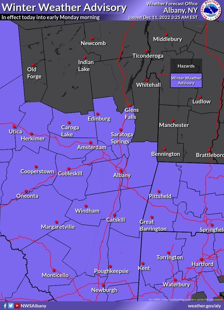 NWS Albany on Twitter "Snow develops west to east through early P.M. as low pressure tracks