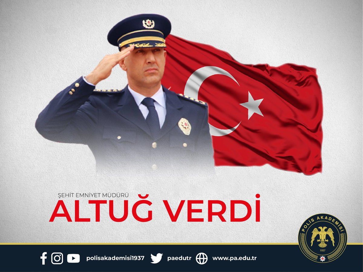 Şehadetinin dördüncü yılında Rize Emniyet Müdürümüz Altuğ VERDİ'yi saygı ve rahmetle anıyoruz. 🇹🇷