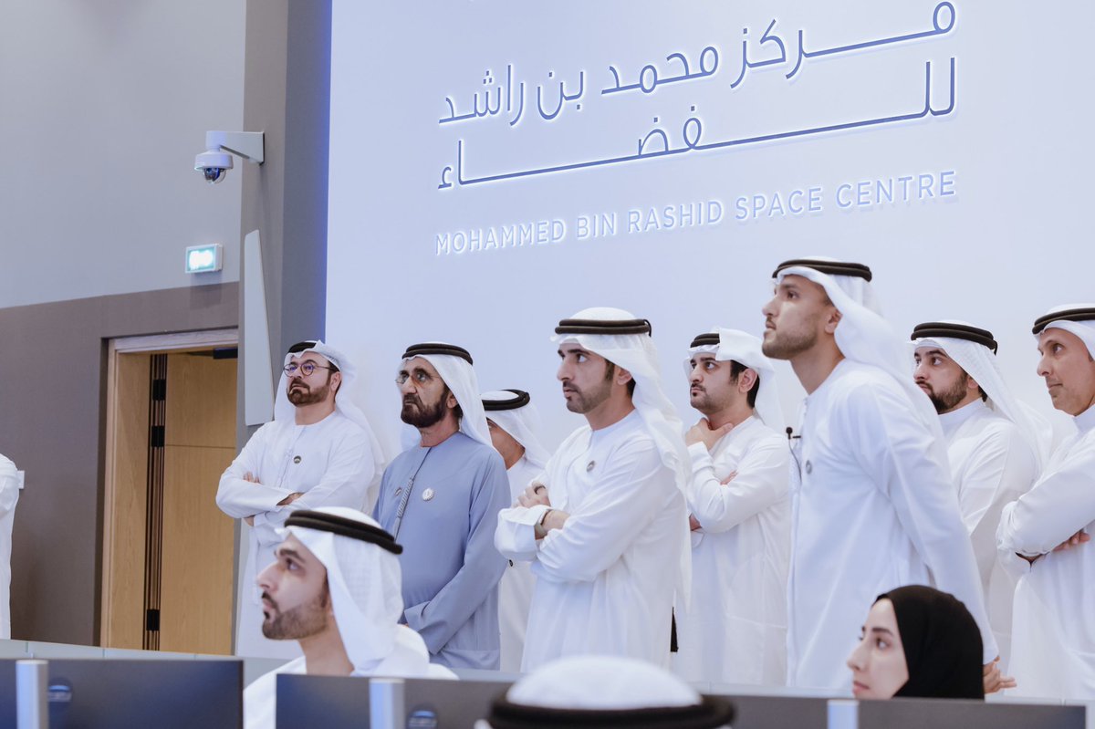 HamdanMohammed's tweet photo. Our next stop is 384,400km away. We look forward to Rashid leaving an Arab footprint on the surface of the Moon. We thank Team @MBRSpaceCentre for the launch of the Rashid Rover and for raising the UAE flag in space https://t.co/oQWkxGwsQ9
